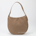 Winter Large Lamb Wool Sherpa Handbag Lady Girl Wide Blet Woman Tote Shoulder Bag Set